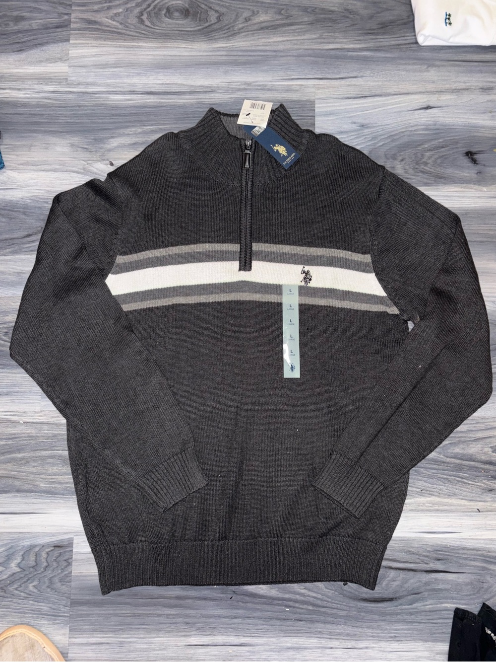 U.S. Polo Quarter-Zip Sweater